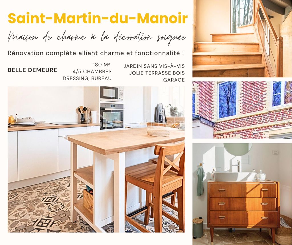 Achat maison à vendre 4 chambres 180 m² - Saint-Martin-du-Manoir