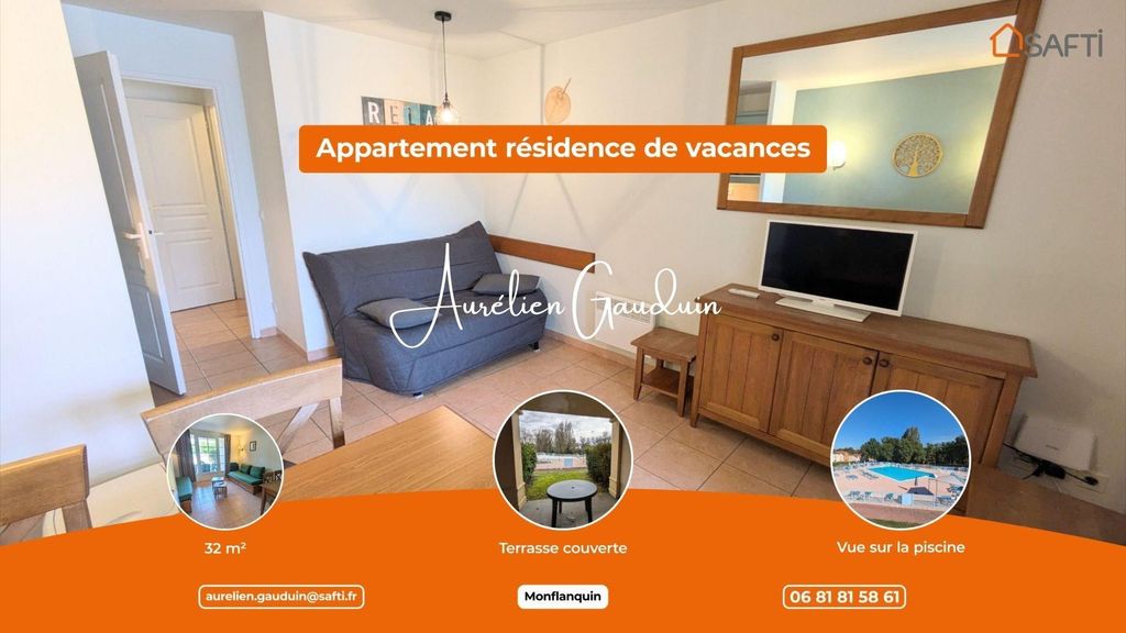 Achat appartement à vendre 2 pièces 28 m² - Monflanquin