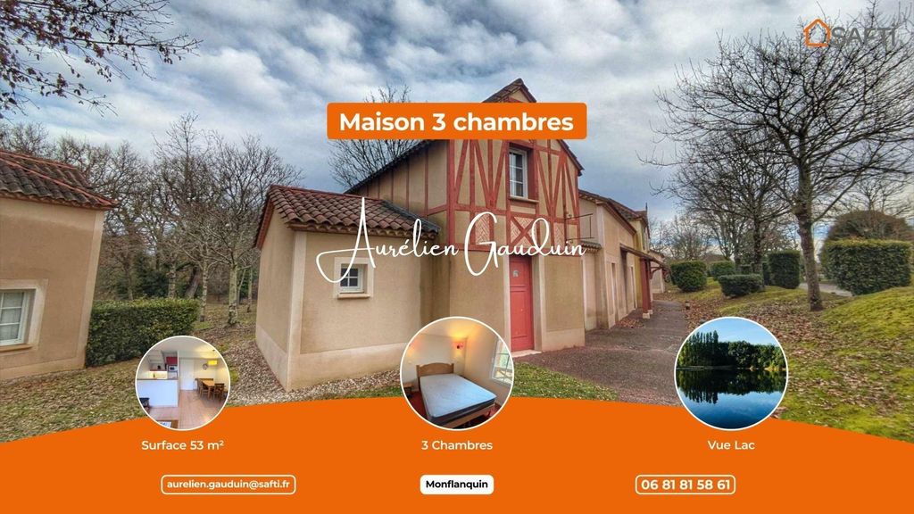 Achat maison à vendre 3 chambres 55 m² - Monflanquin