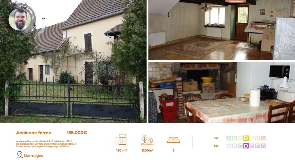 Achat maison à vendre 3 chambres 150 m² - Marmagne