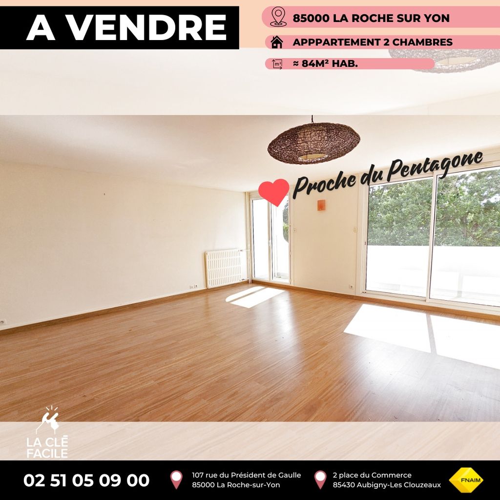 Achat appartement à vendre 3 pièces 84 m² - La Roche-sur-Yon