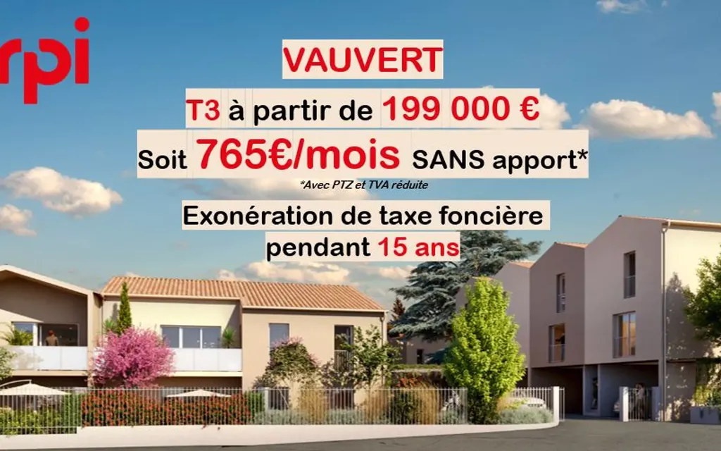 Achat appartement à vendre 3 pièces 61 m² - Vauvert