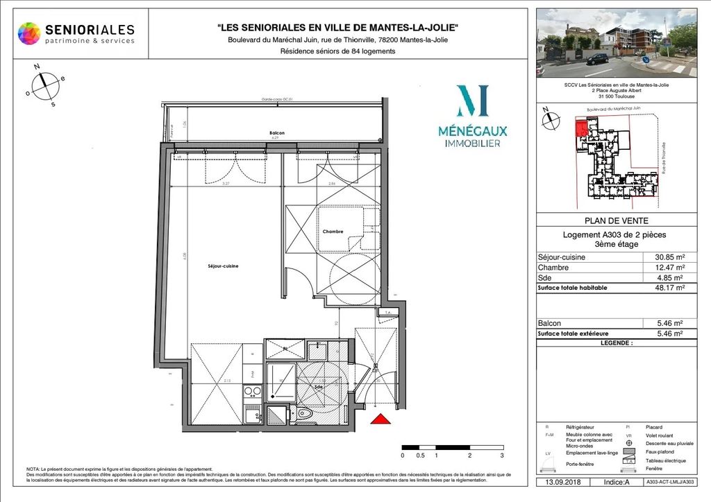 Achat appartement à vendre 2 pièces 48 m² - Mantes-la-Jolie