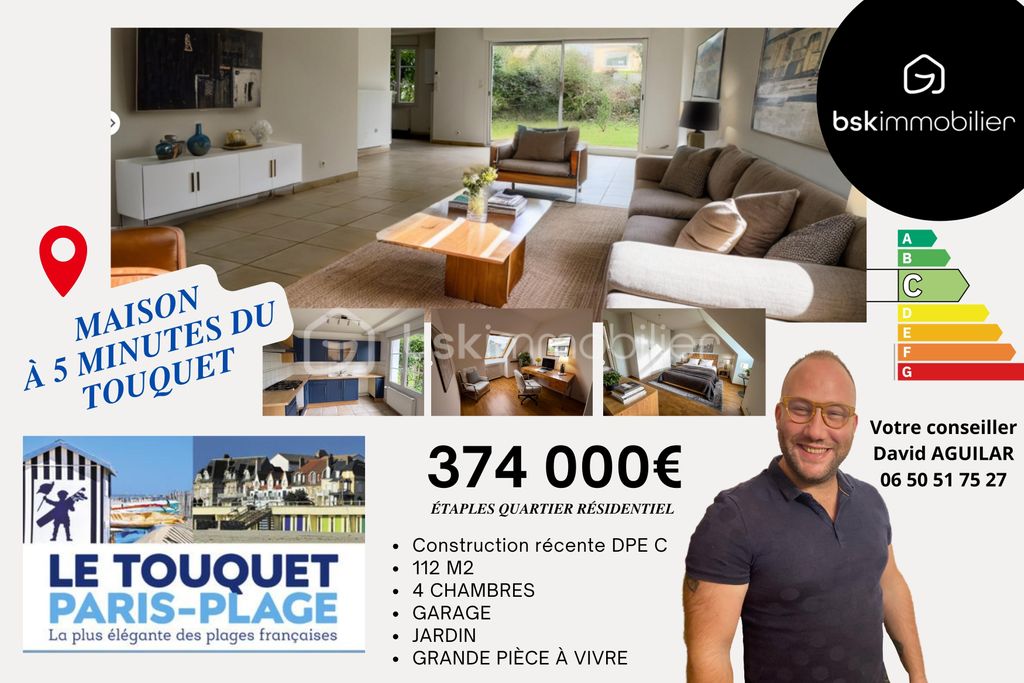 Achat maison à vendre 4 chambres 112 m² - Le Touquet-Paris-Plage