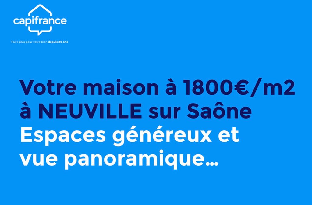 Achat maison à vendre 5 chambres 210 m² - Neuville-sur-Saône