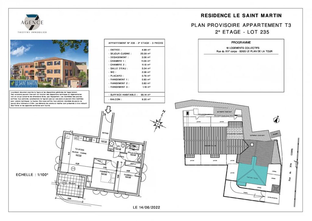 Achat appartement à vendre 3 pièces 66 m² - Le Plan-de-la-Tour