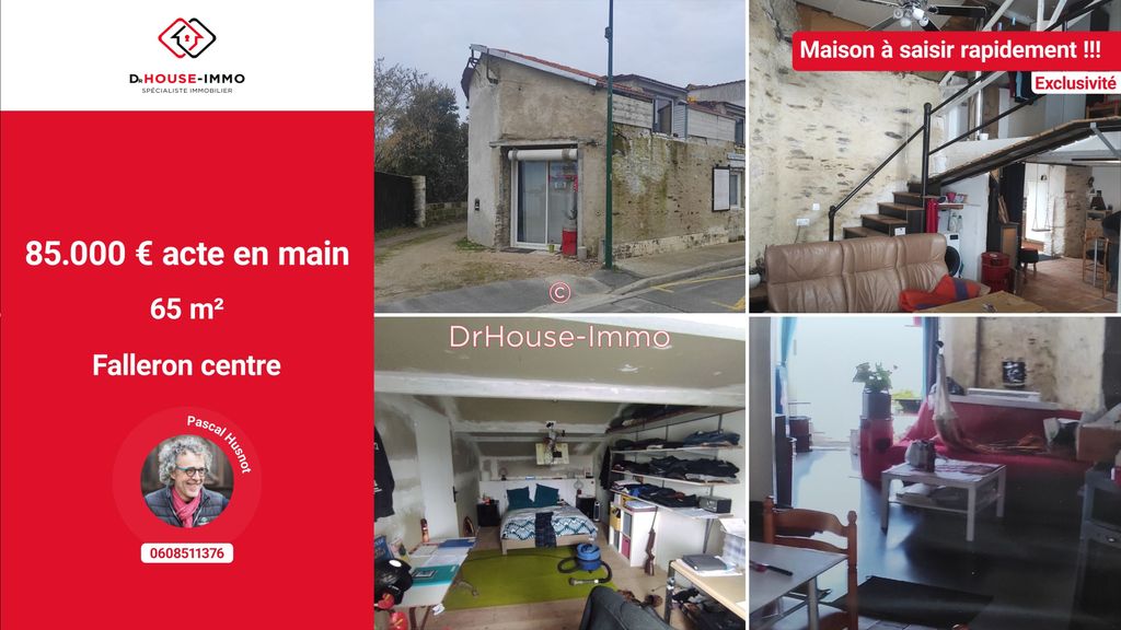 Achat maison à vendre 1 chambre 65 m² - Falleron